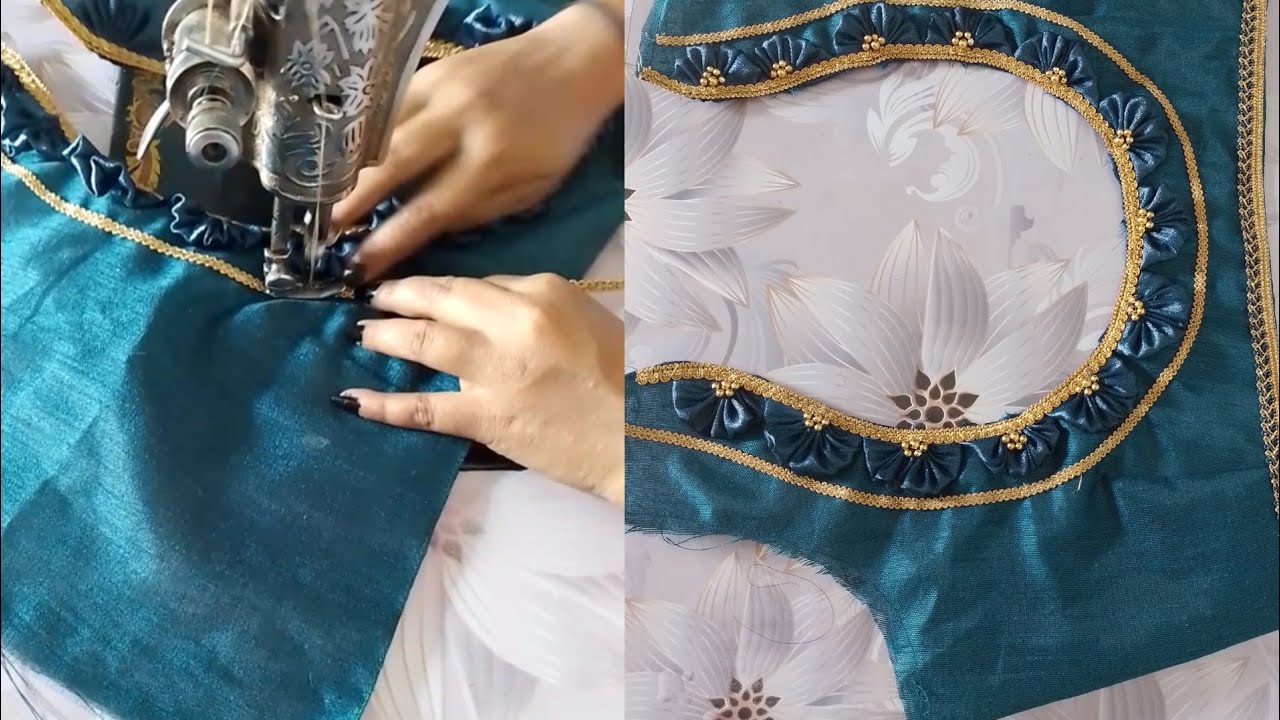Flower Blouse Back Neck Design 😊💖|| Cutting And Stitching || Simpal Blouse Design