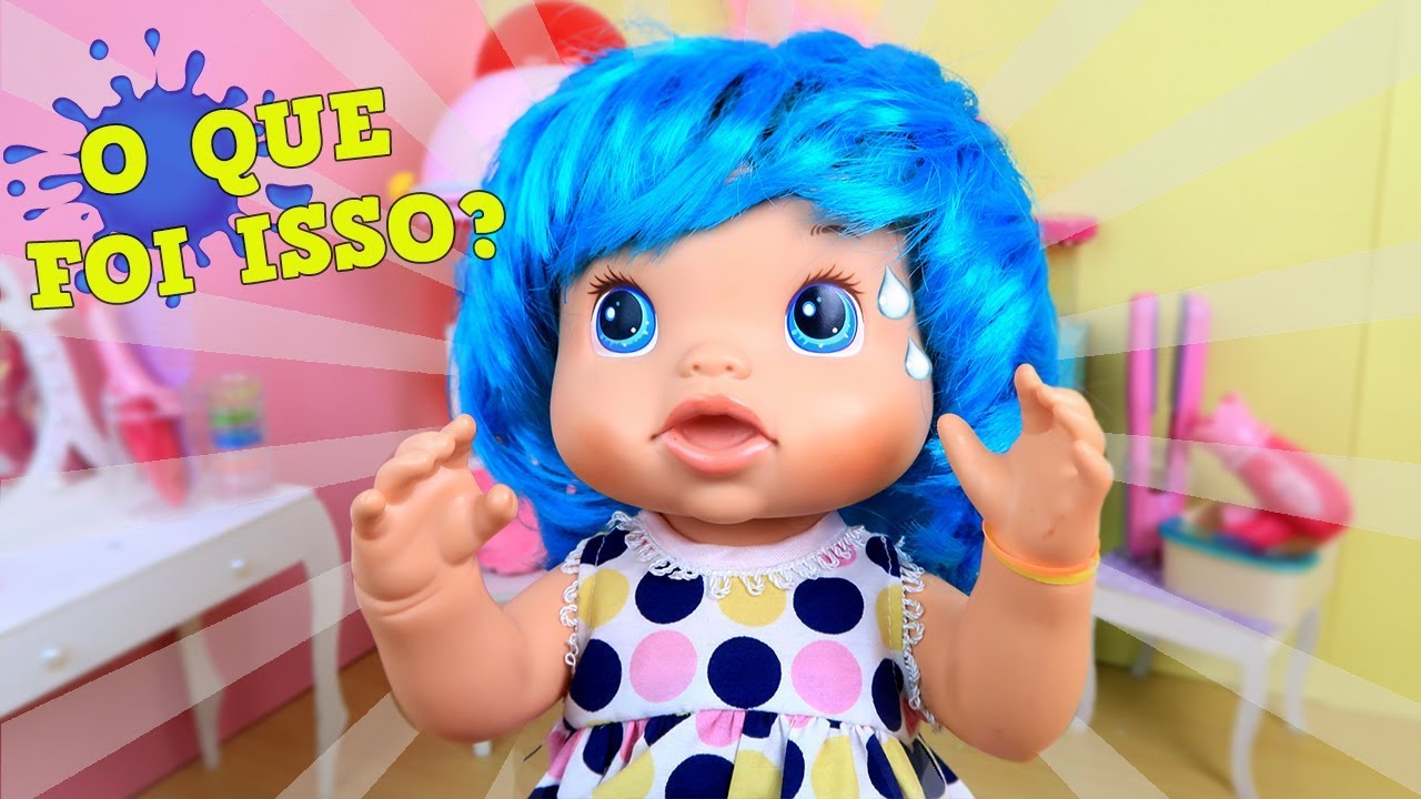 BABY ALIVE MALU PINTOU O CABELO DE AZUL!! O QUE HOUVE? - Lilly Doll