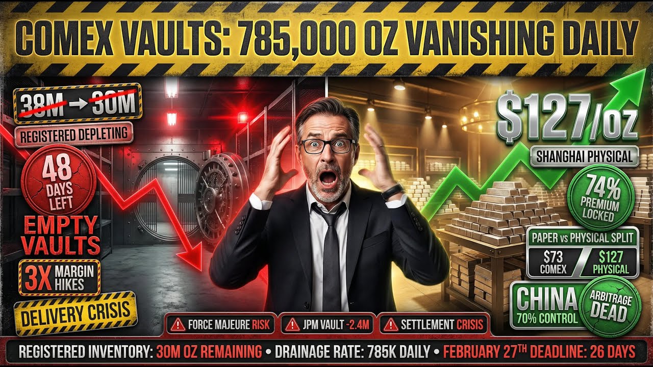 COMEX Vaults Drain 785K Daily... February 27th Deadline