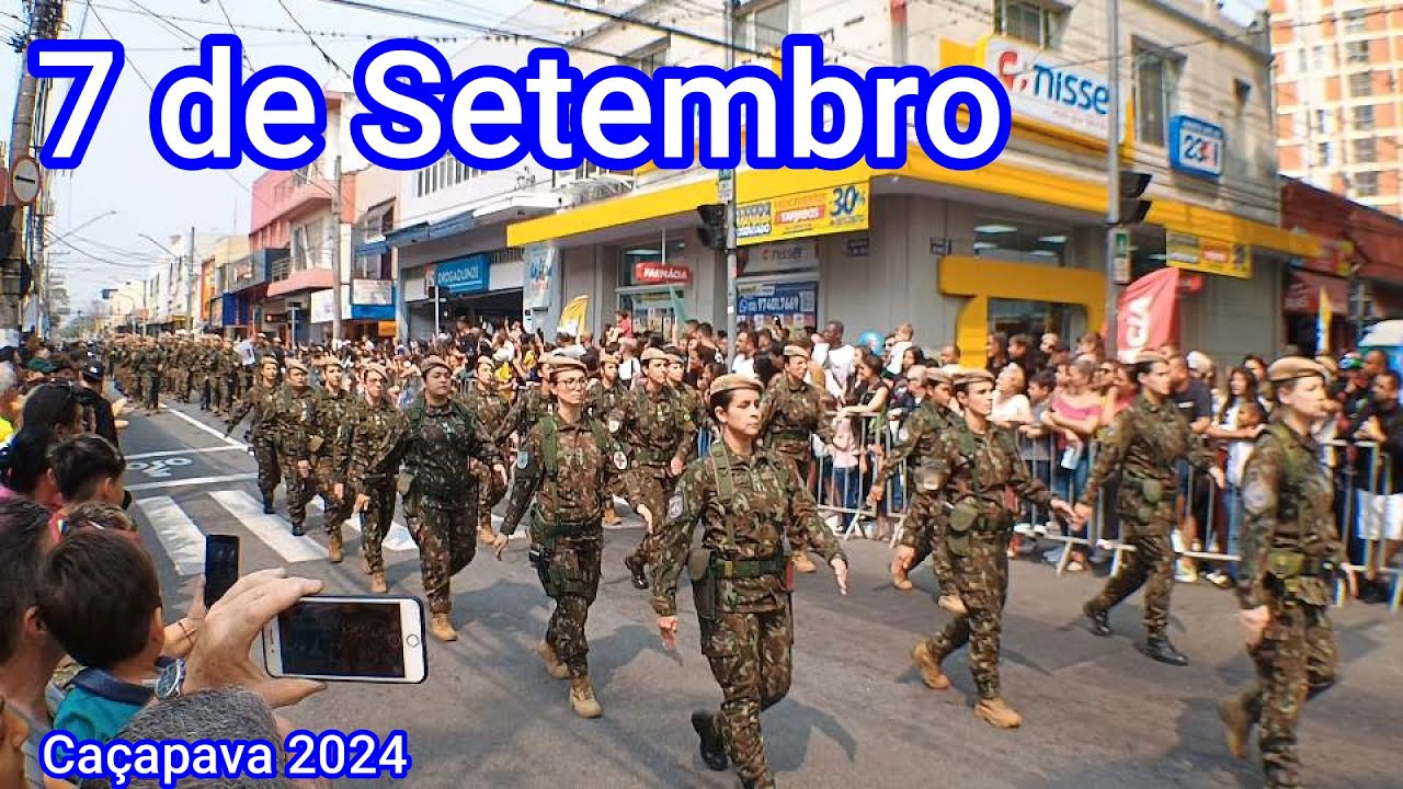 7 de Setembro - Desfile Cívico Militar - Caçapava 2024 - @TVtaiadavale3208
