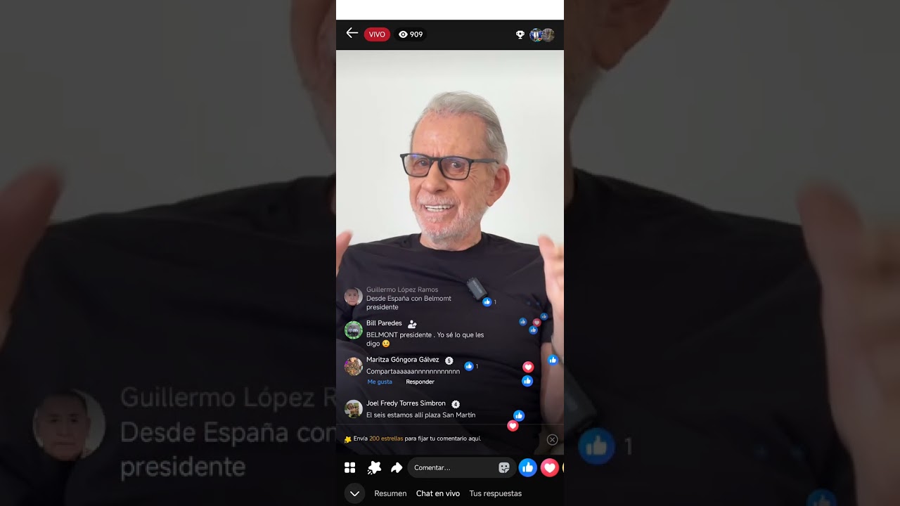CANDIDATO A LA PRESIDENCIA DEL PERÚ RICARDO BELMONT EXPONE SU FILOSOFÍA.
