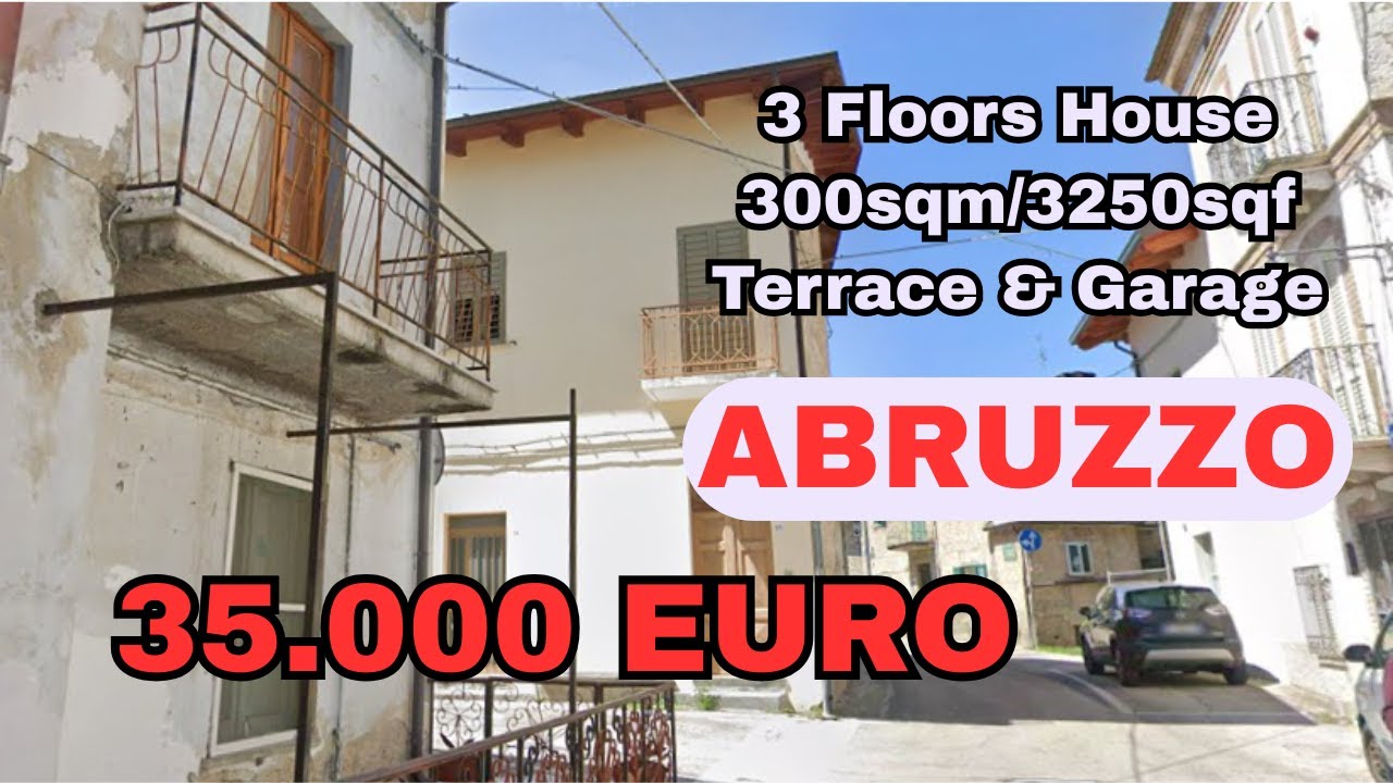 HOUSE for SALE ABRUZZO (Rapino) Semi Detached House + Terrace + Garage 35K [Mountains & Sea Lovers]