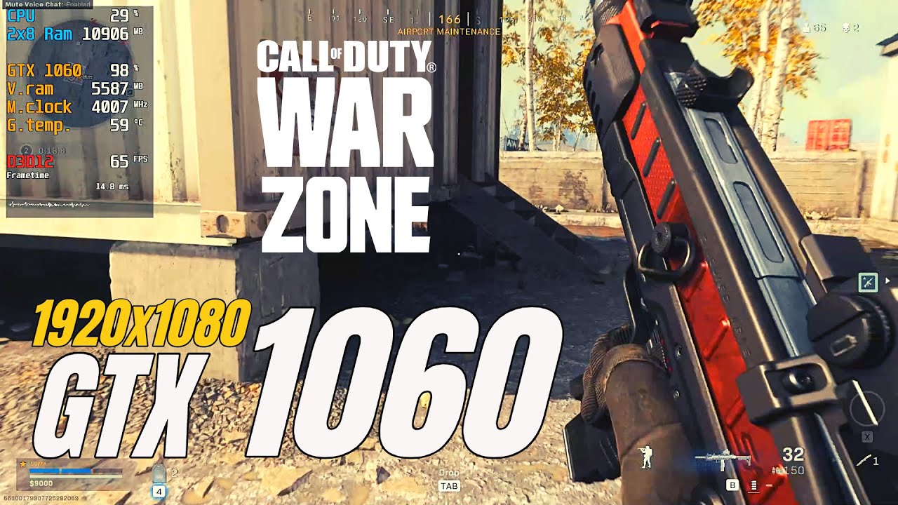 GTX 1060 / Call of Duty: Warzone - Season 6 / 1080p /  High (Targeting 60 FPS)