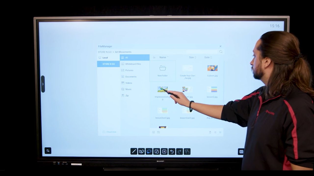 AQUOS BOARD PN-LC Collaboration Display Series: Overlay & Whiteboard Features