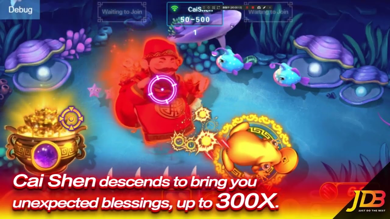 JDB Gaming, Enjoy Shooting Fish with the Wealth God - CAI SHEN FISHING