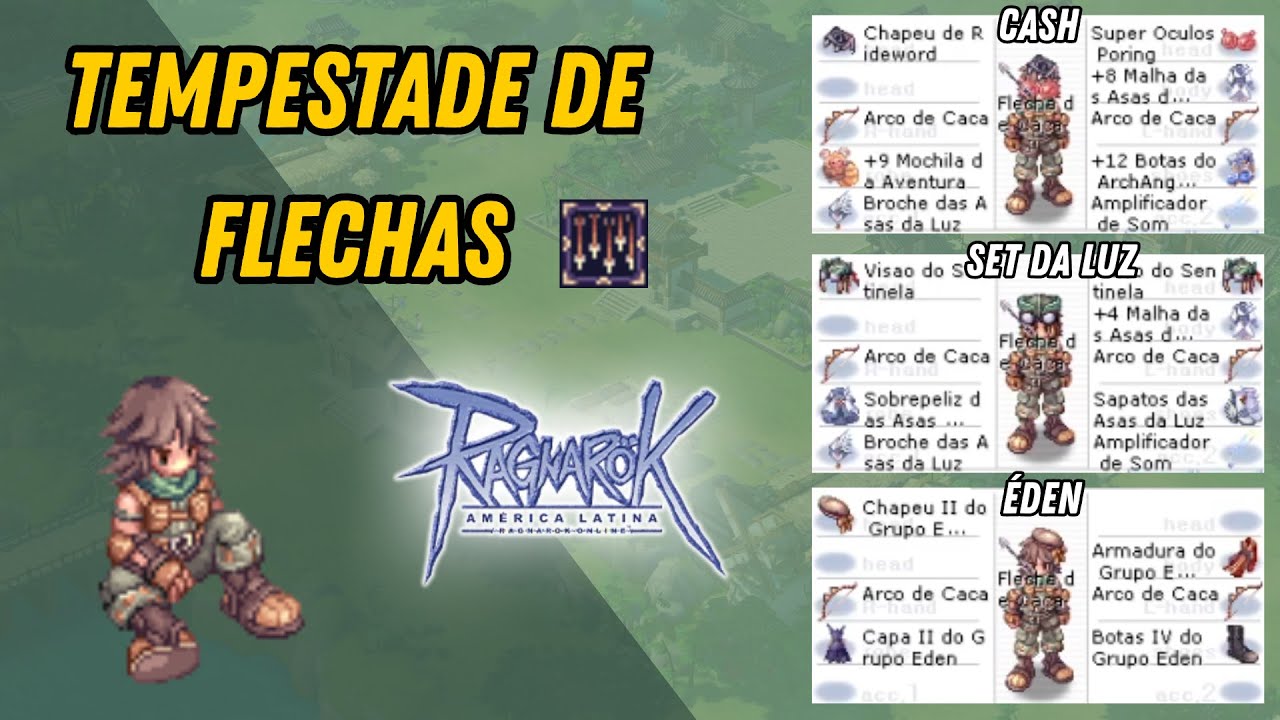 Comparando Builds Sentinela - Tempestade de Flechas F2P, P2W ou Éden? Ragnarok LATAM