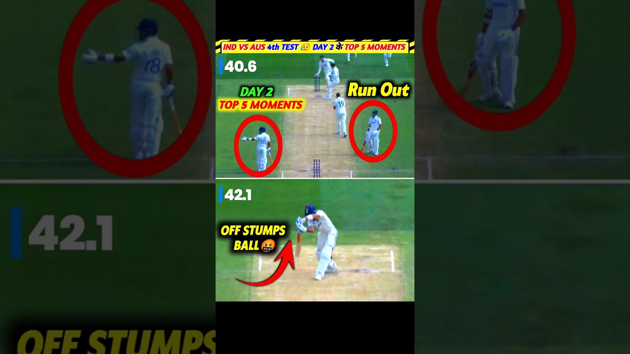 IND vs AUS 4th Test 🔥 Day 2 के Top 5 Moments