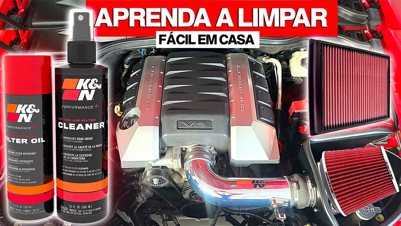 COMO LIMPAR FILTRO DE AR ESPORTIVO K&N! INTAKE INBOX