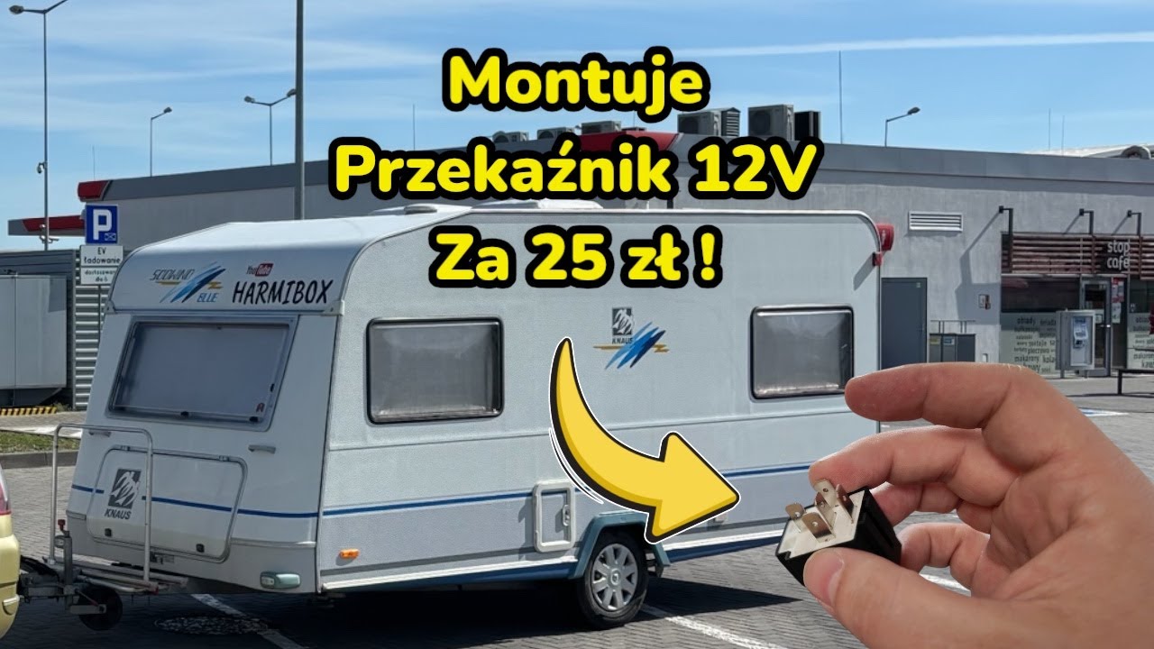 Przekaźnik samochodowy 12V w przyczepie kempingowej ,czy to działa ? #vlog47