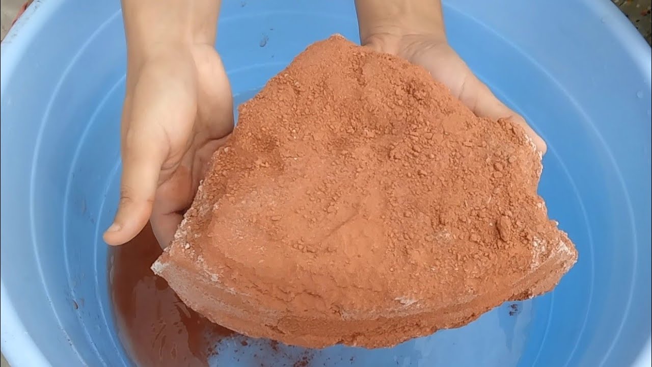 Super Soft Pure Red Dirt Chunks Crumbling in Water 💦