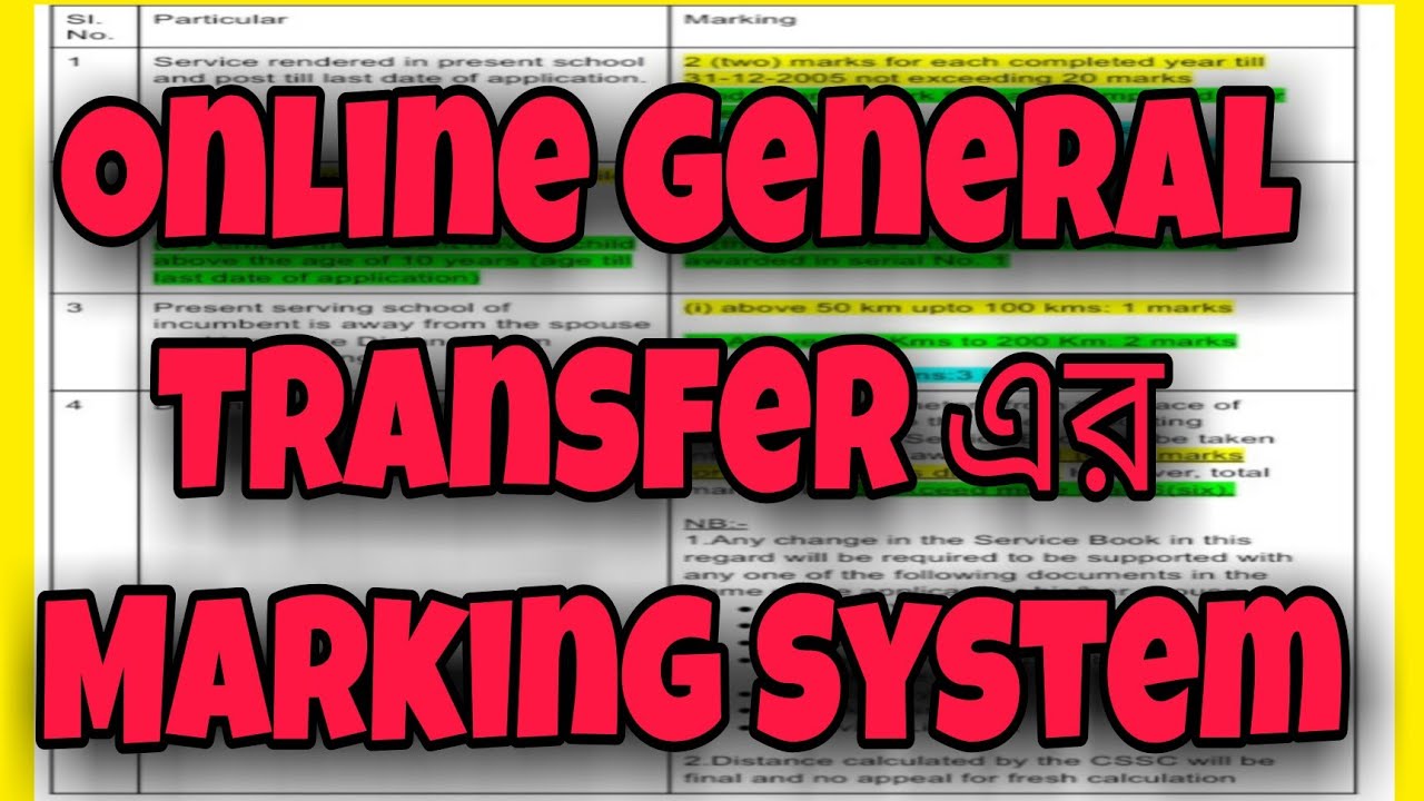 Marking system of Online General Transfer on iOSMS portal | Utshashree Scheme related Latest updates