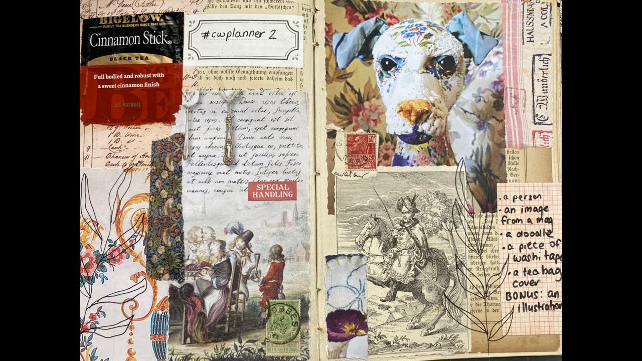 Craft with me | 5 prompt weekly collage challenge 2021 #cwplanner2 | Margarete Miller