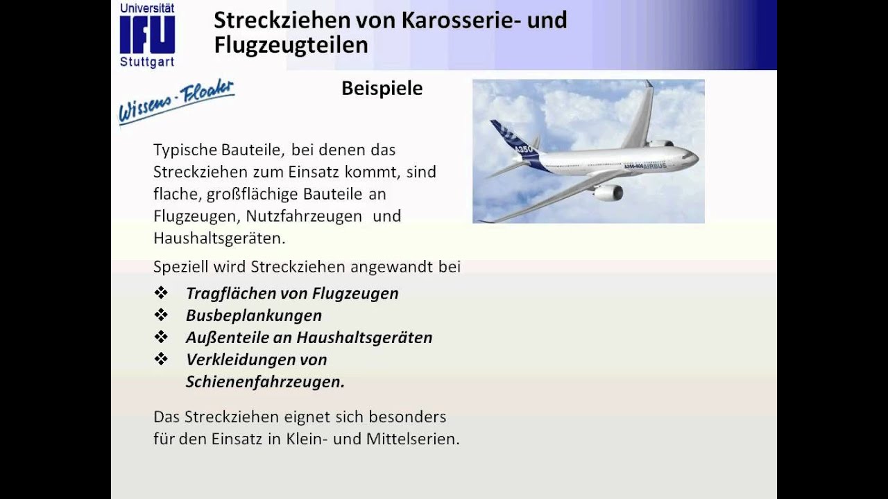 Streckziehen von Bus- und Flugzeugteilen - Wissensfloater 44