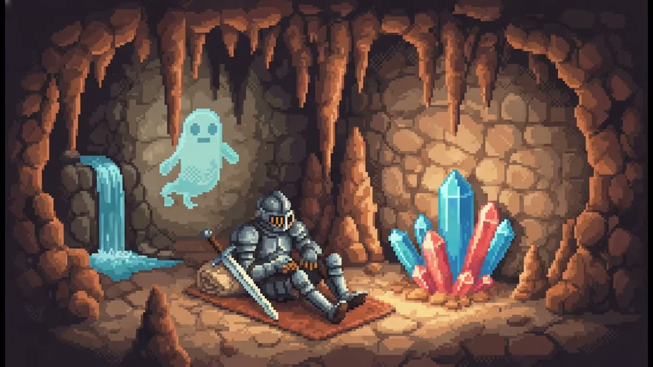 The old forest shelters you… breathe deeply and rest | pixel art medieval calm