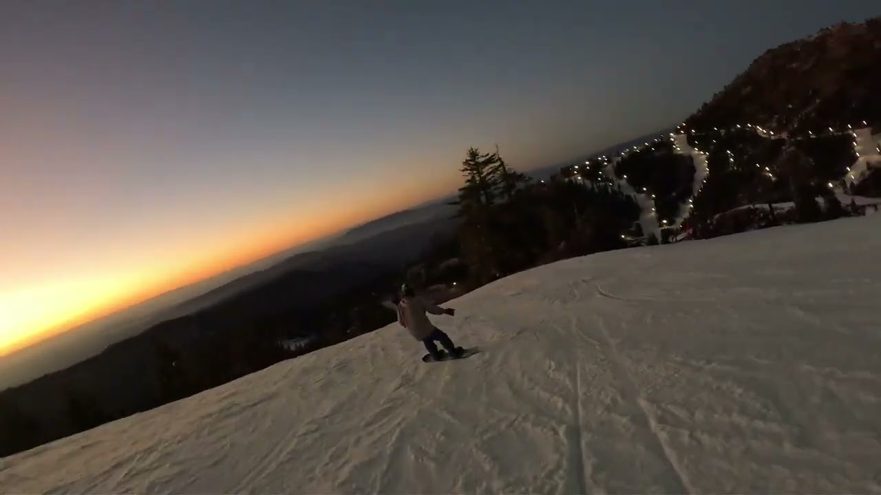 Sunset top to bottom lap on the Ridge Run Bogus Basin