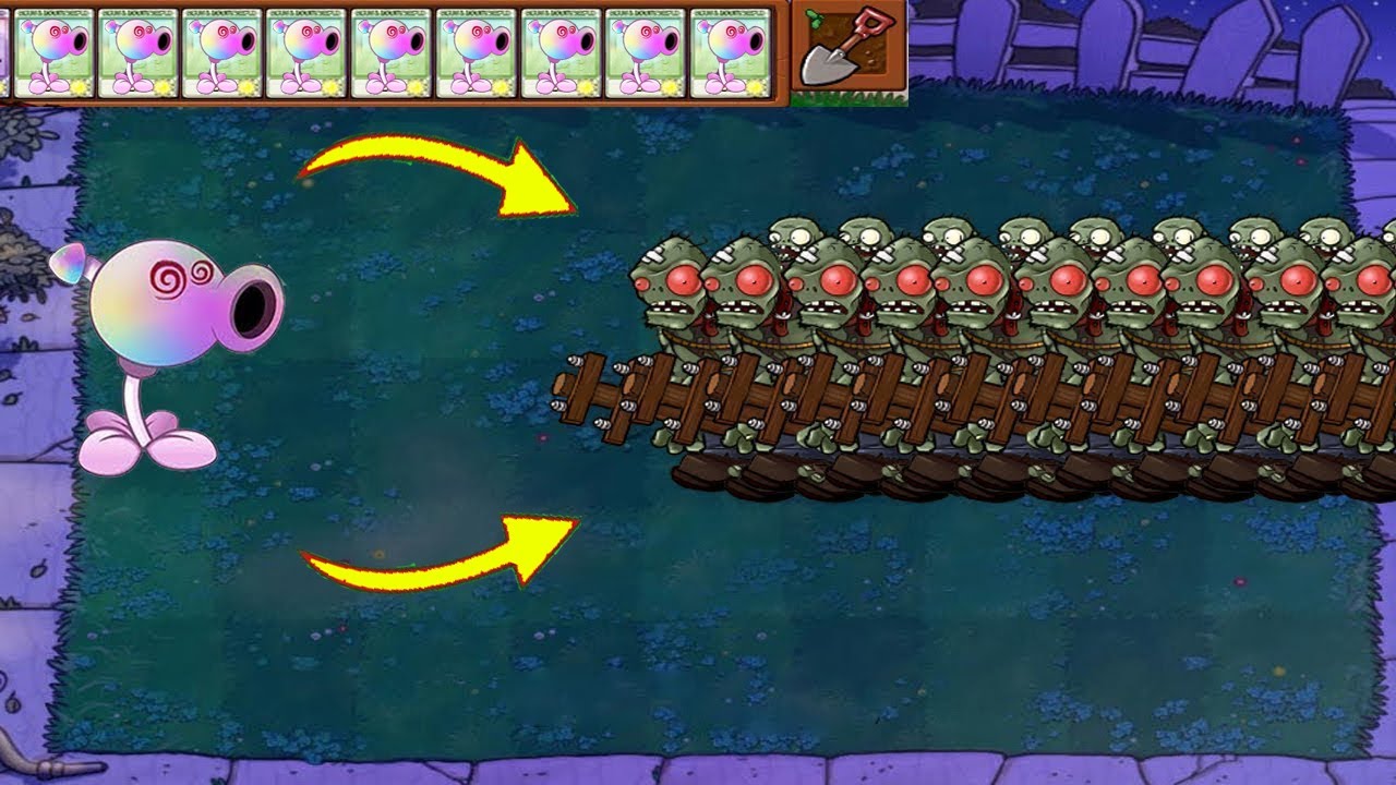 Plants vs Zombies Battlez Hypno-shroom vs Snow Pea vs Gargantuar