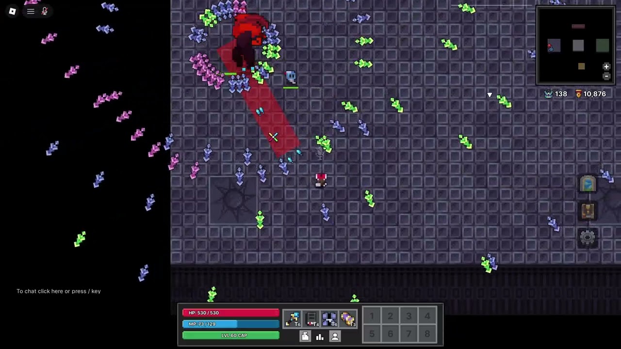 Roblox: Pixel Quest! - True Hitless All 4 Spire Bosses with a T6 Staff