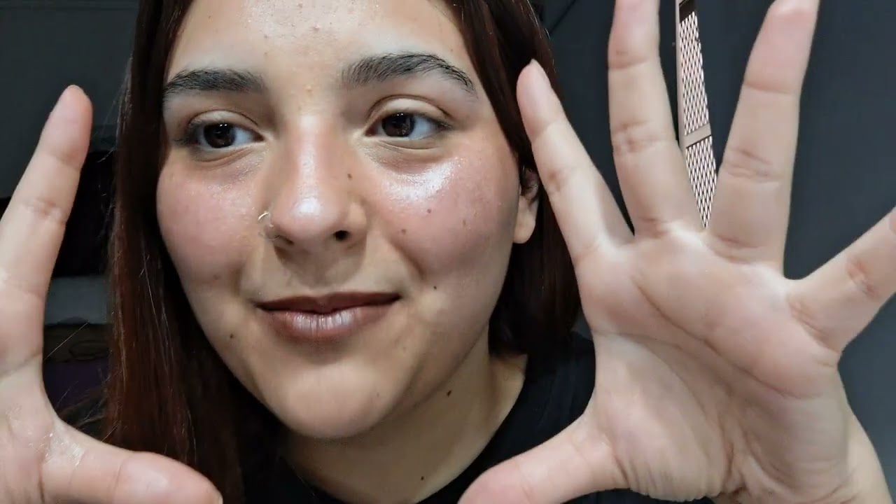 ASMR🏹relájate con estos sonidos de boca y visuales/te maquillo 