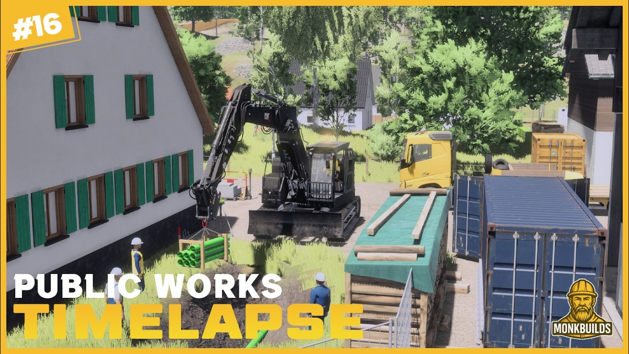 🚧 Laying PVC Pipes with CAT Excavator in Mittelberg | TP FS25 | Roleplay Public Works