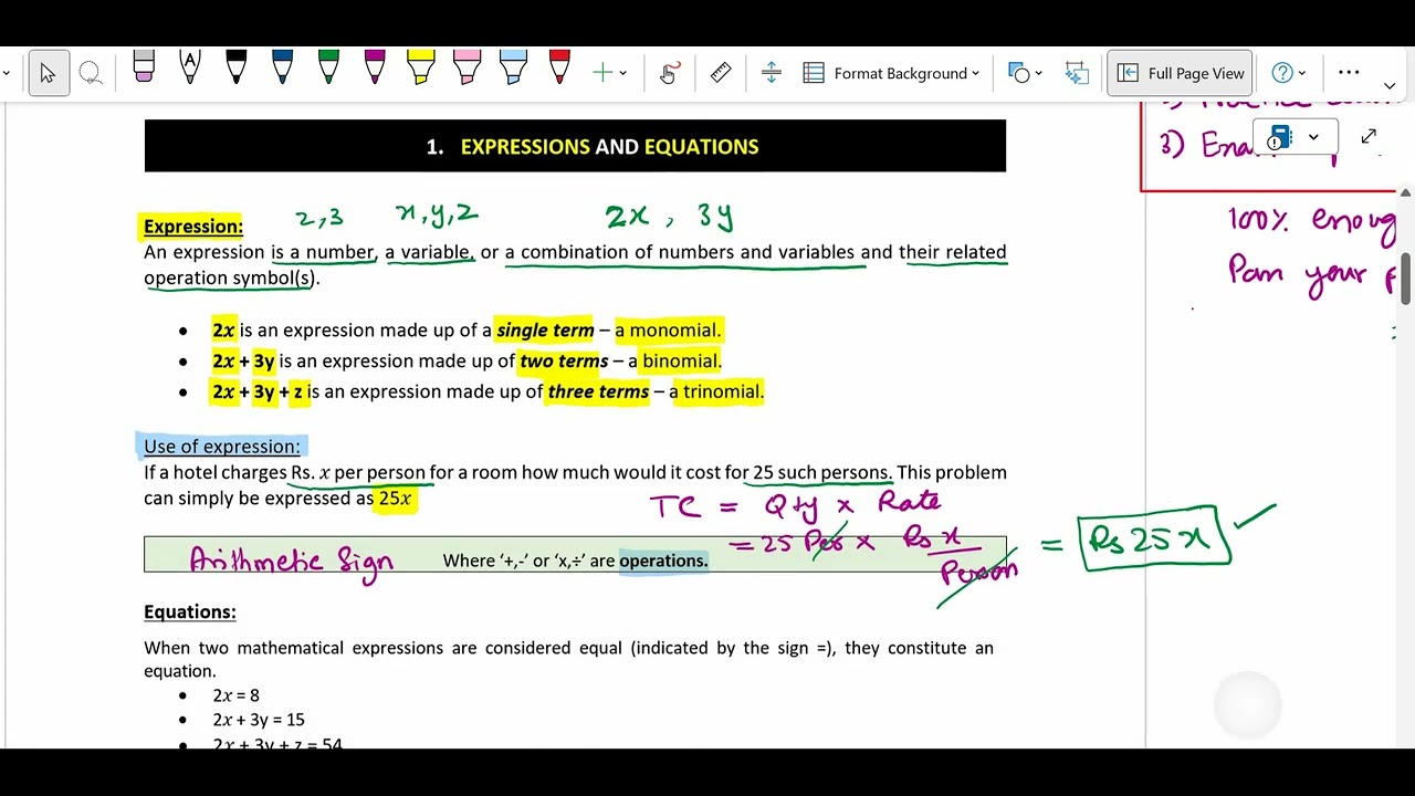 QAB I PRC2 I CH-01 I Linear and Quadratic Equation I Lec-01