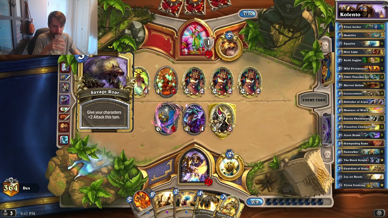 Hearthstone: Classic Kolento Control Paladin in Legend!