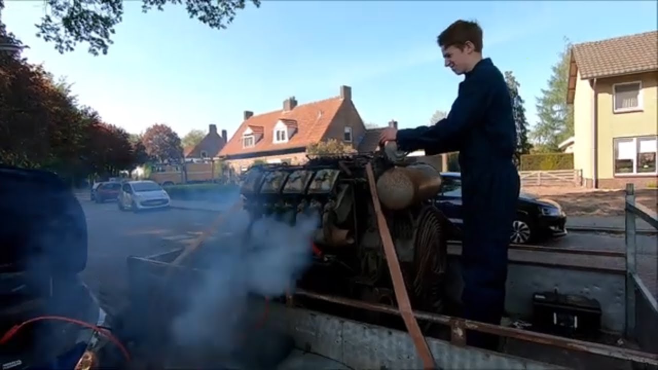 SOUND | Magirus Deutz V8 diesel first start in 10 years! | aircooled Deutz F8L714