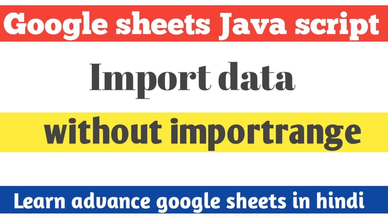 How to copy data range without importrange || Google sheets Java script in hindi