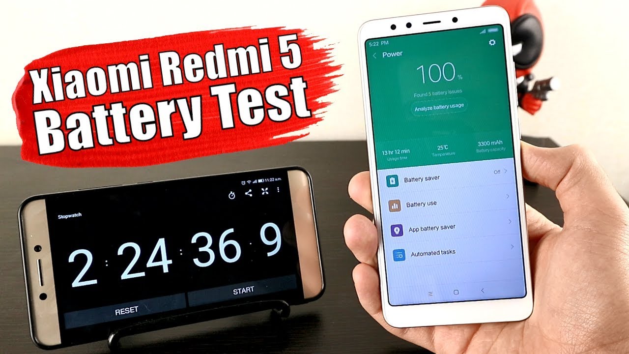 Xiaomi Redmi 5 - Battery Drain Test and Charging Time