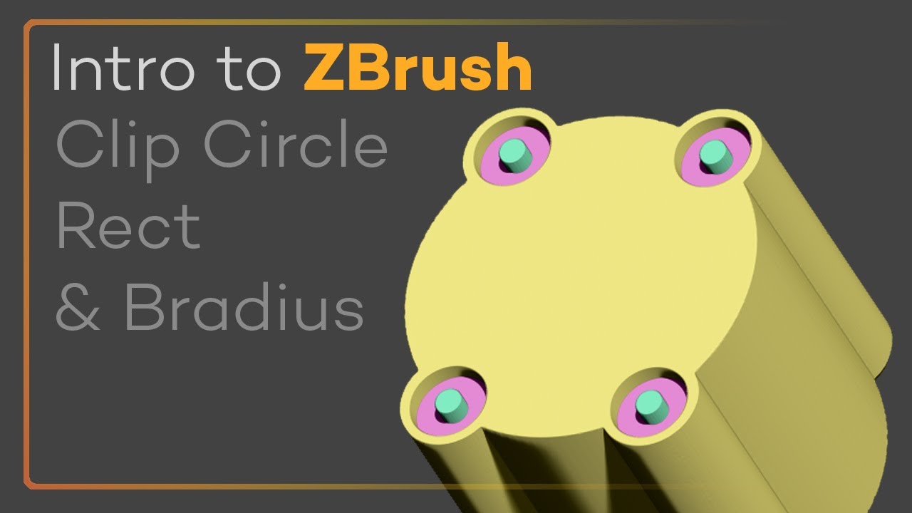 Intro to ZBrush 023 - Clip Circle, Rect and BRadius Modifier Settings!!