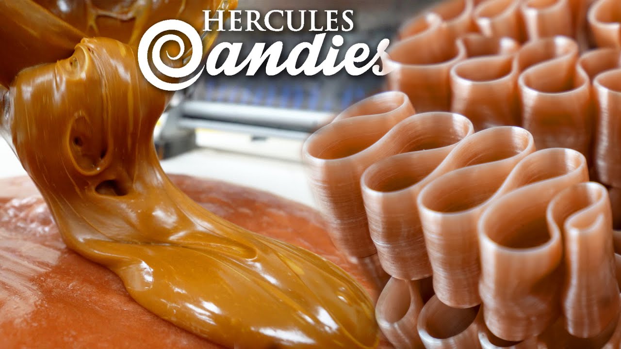 Caramel Filling Our Apple Pie Ribbon Candy! 🍎