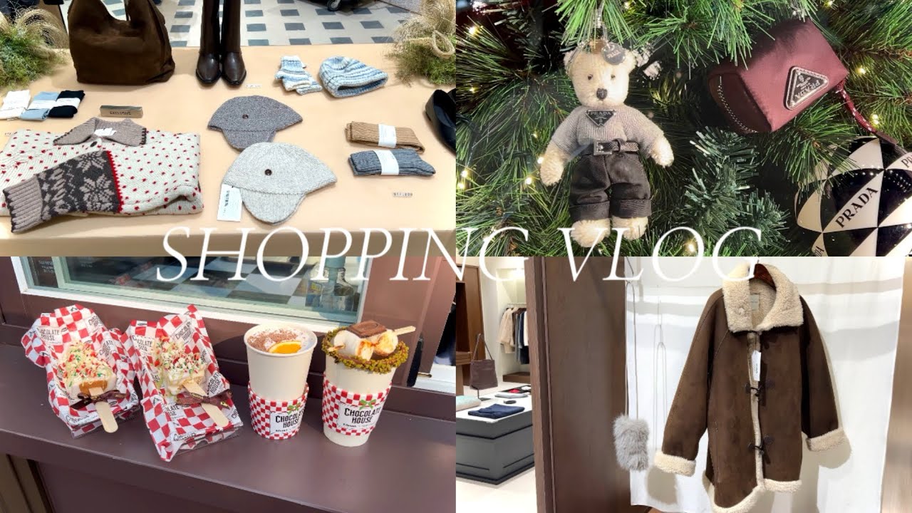 Korea vlog. 더현대서울 쇼핑 & 롯데타운 크리스마스 마켓 즐기기🎄🎠 The Hyundai Seoul shopping. Lotte Town Christmas Market🎄🎠