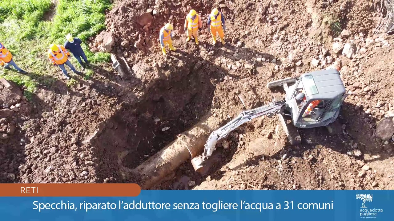 [Reti] Specchia (LE): lavori sulla condotta adduttrice senza alcuna interruzione idrica.