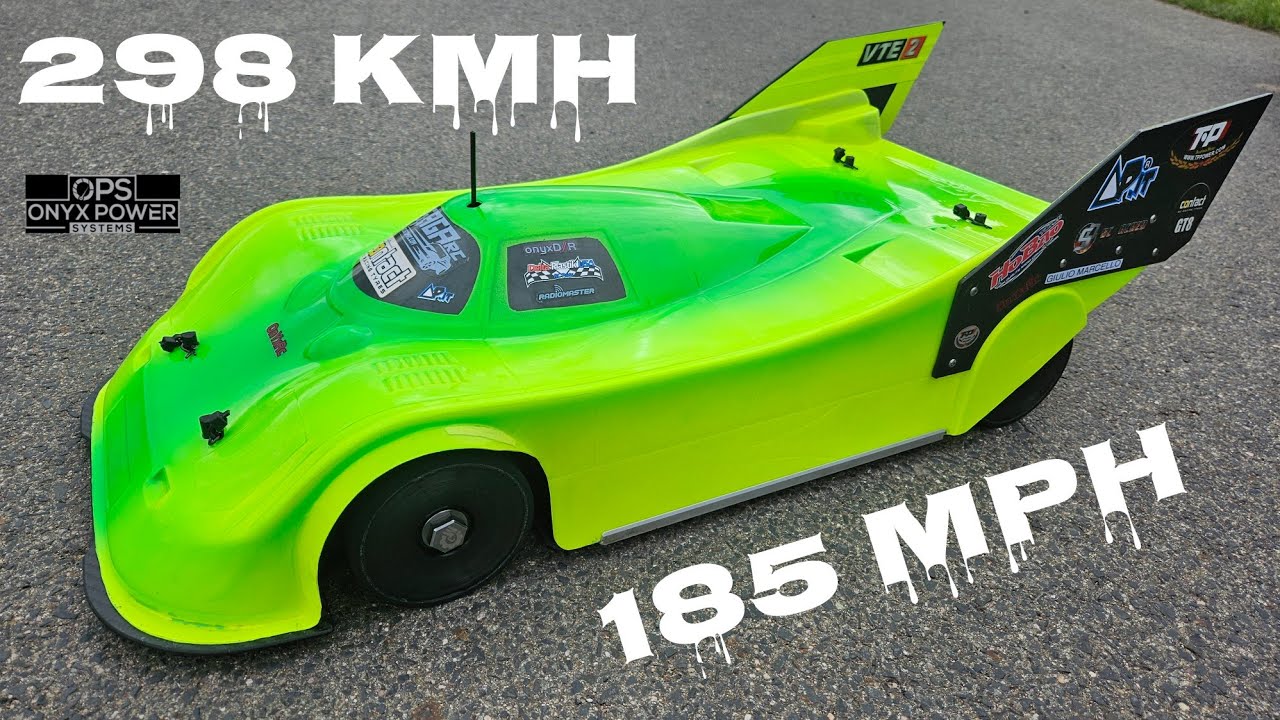 Single 8S / 298 Km/h 185 MPH / TP4080 ONYX Hobao VTE2 Castle XLX2 Deltaplastik MT12 Speedrun