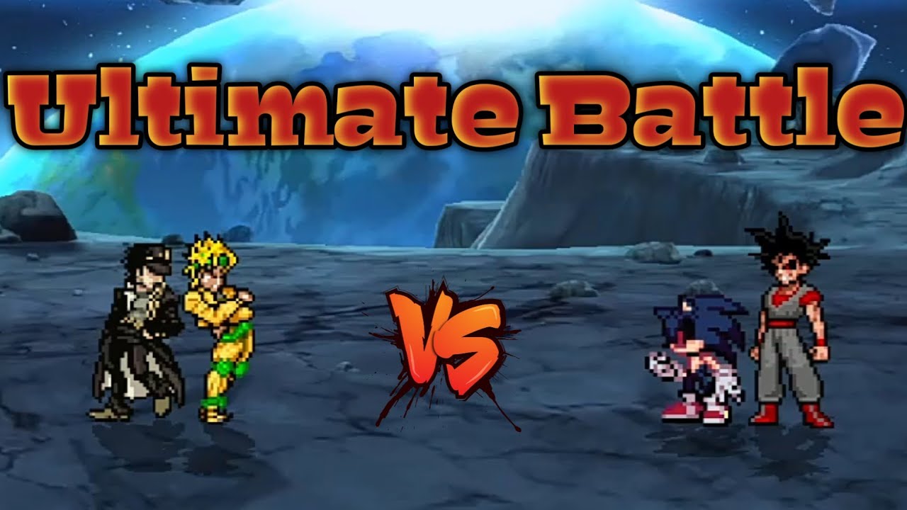 Dio K1 (V2) & Jotaro K1 (V2) VS Sonic exe (all form) & Evil Goku TP in Jump Force Mugen