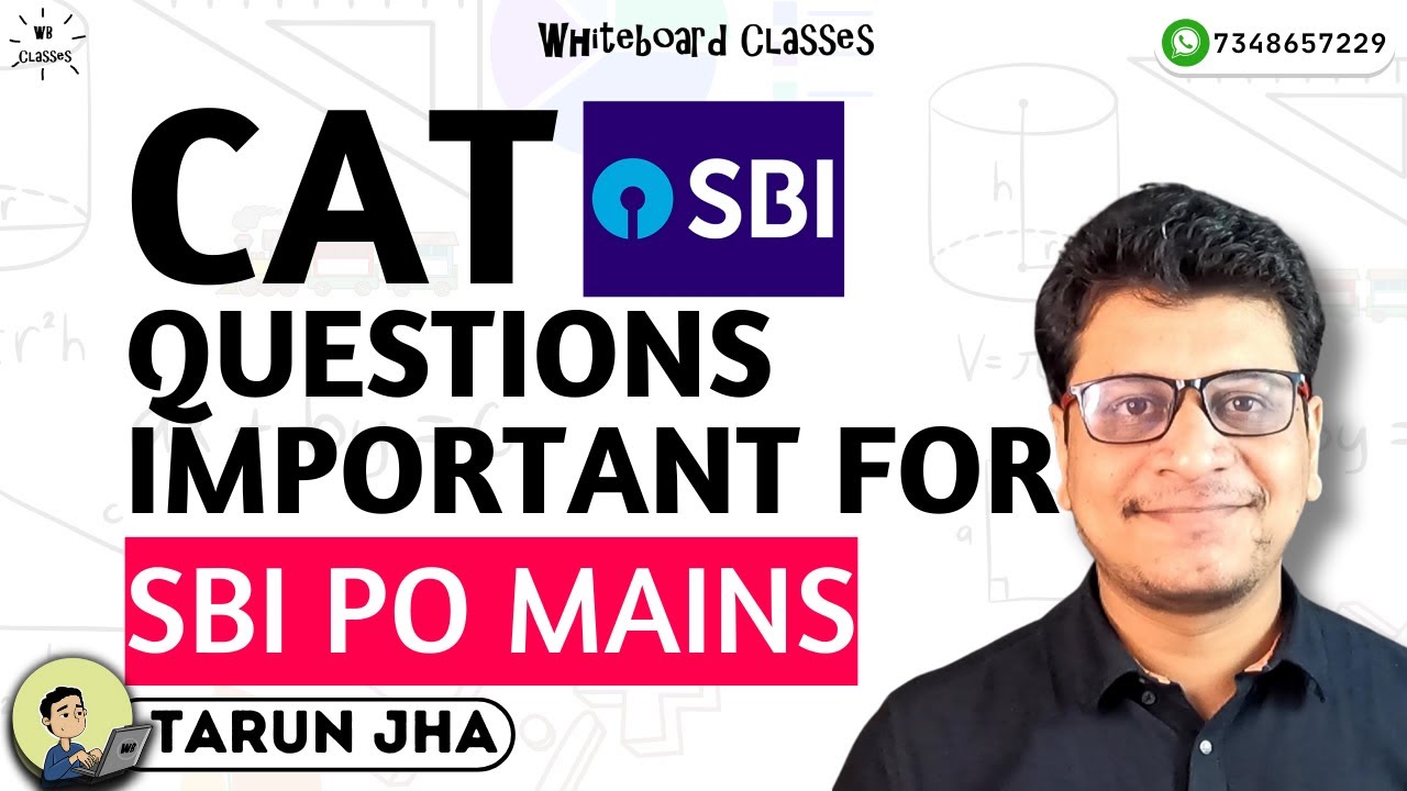 CAT के SBI 'LEVEL' Questions | SBI PO Mains | IBPS PO Mains | Tarun Jha