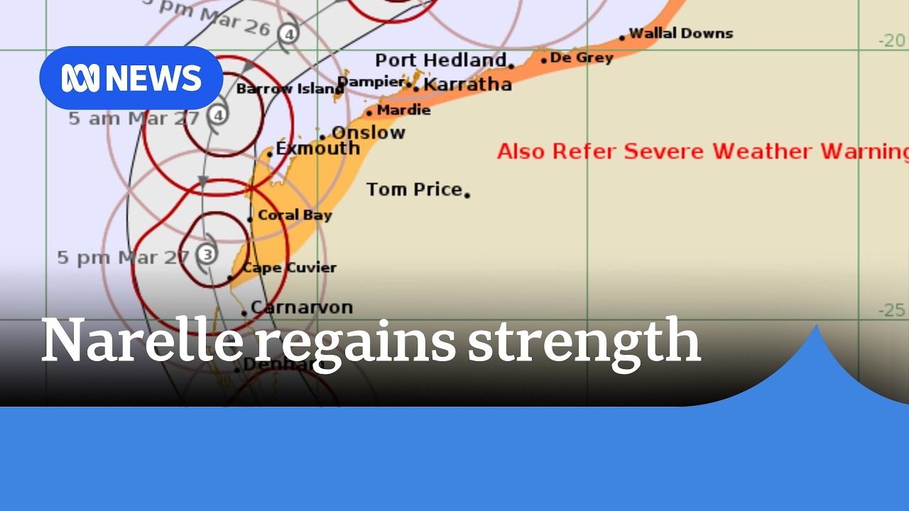 TC Narelle could reach category 2 or 3 ahead of re-entry in WA | ABC NEWS