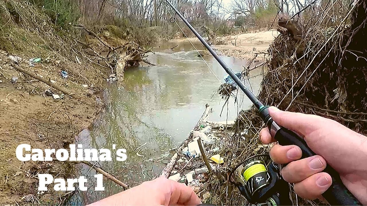 Are THERE FISH in this TRASHY CREEK?    (North Carolina Fishing)