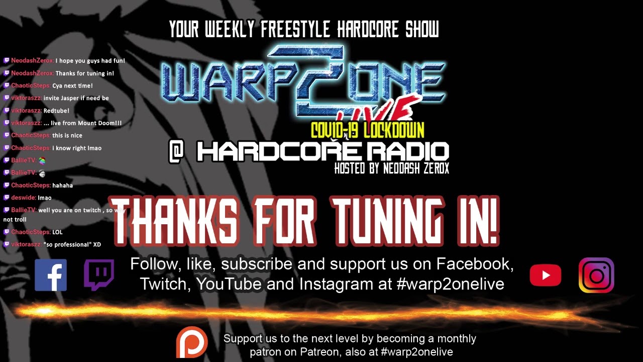 WARP2ONE Live HR: Neodash Zerox (Set2) (07-05-2020)