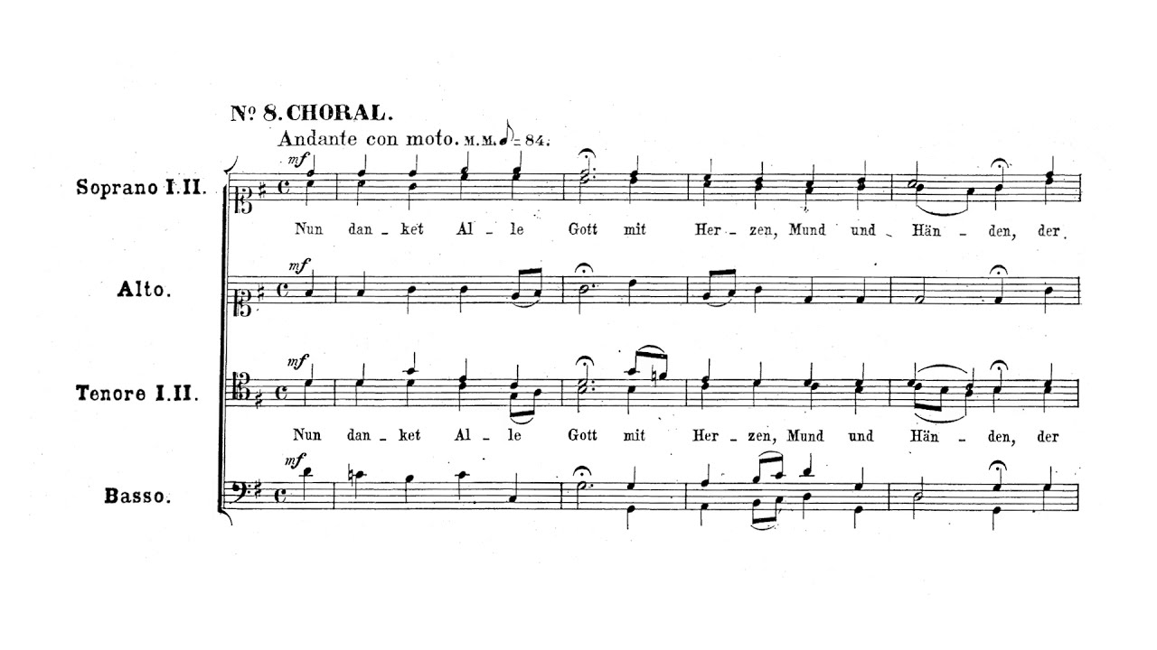 Mendelssohn: Lobgesang, Op.52, No.8 Chorale, Nun danket alle Gott