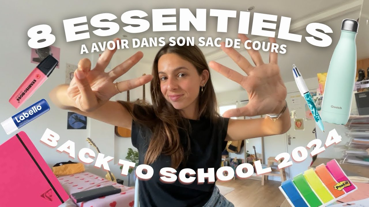 BACK TO SCHOOL 8 ESSENTIELS A AVOIR DANS SON SAC DE COURS ⭐️📓🎀🌺2024 CONSEILS POUR LE LYCÉE