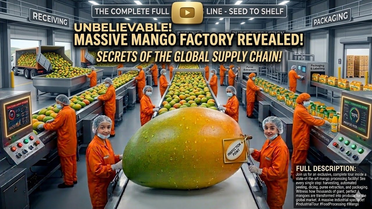 Inside a Modern Mango Processing Plant | From Fresh Mangoes to Pure Mango Juice & Pulp