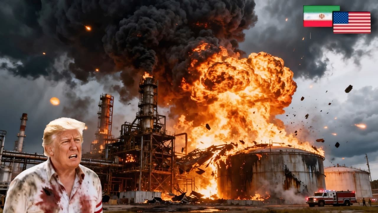 2 часа назад! Крупнейший нефтеперерабатывающий завод США был жестоко уничтожен иранским Як-130.