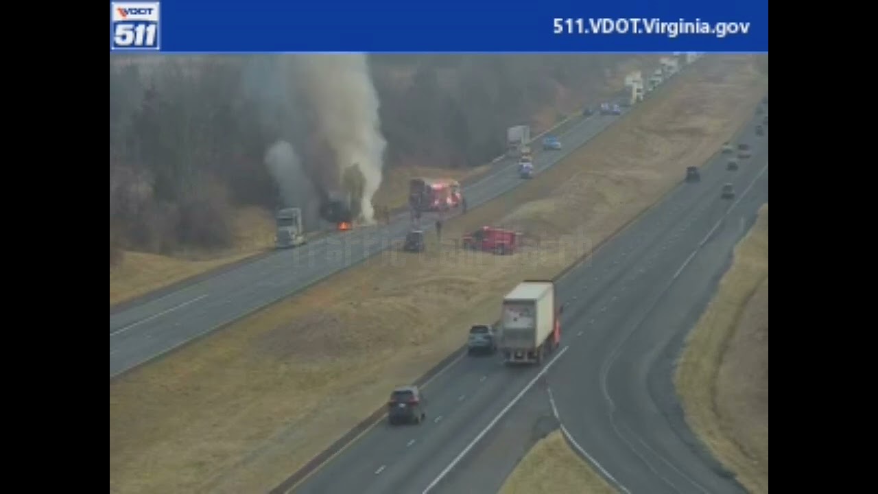 Tractor Trailer Fire In Frederick County, Virginia 