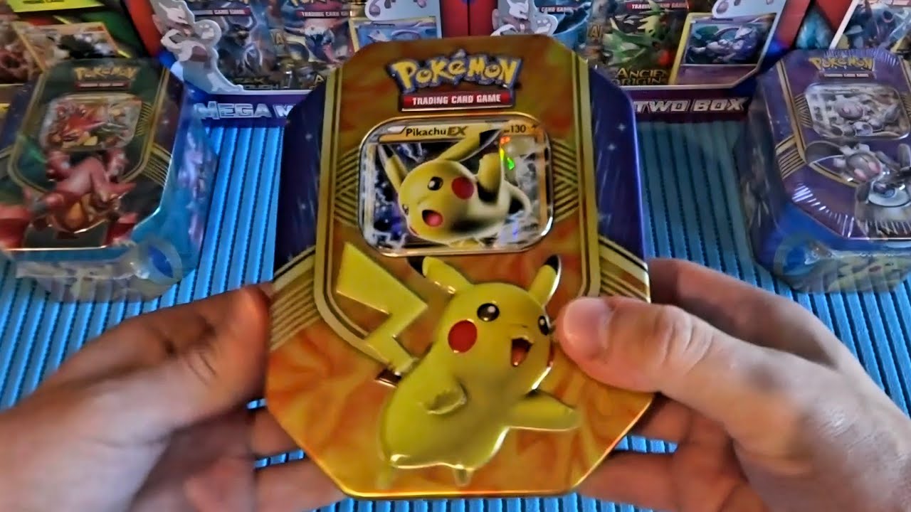 Quick Unboxing: Pikachu + Volcanion + Magearna Tins Pokémon TCG Cards Collection