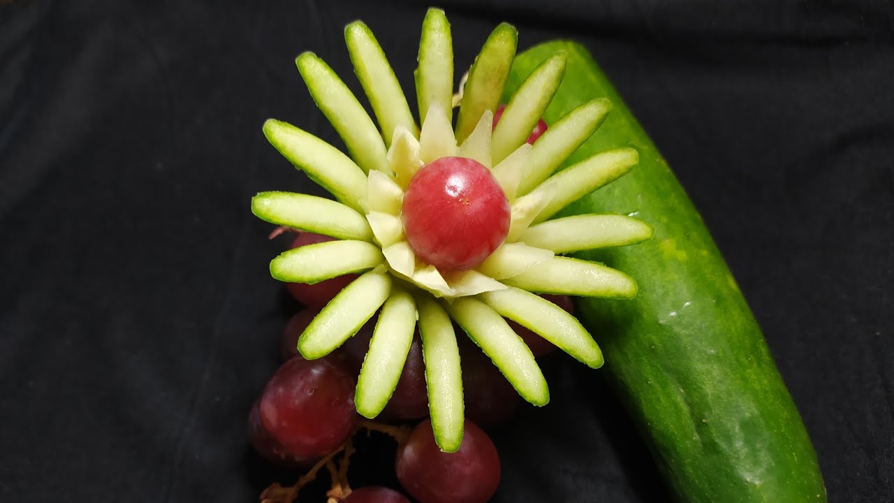 Cara Membuat Hiasan Bunga Dari Timun | Tips Untuk Menambah Nilai Jual Nasi Tumpeng | Garnish Timun
