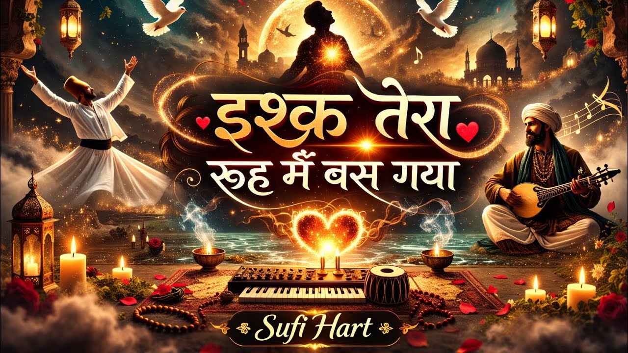 इश्क़ तेरा रूह में बस गया 🤍🕊️| Sufi Hart – Soulful Spiritual Love | Ruhani Ishq | Sufi Hart 
