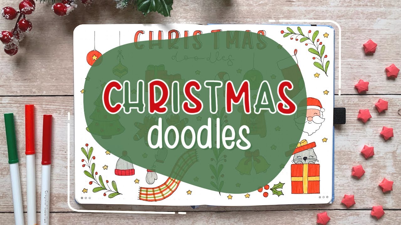 Christmas DOODLES 2020 | Draw with me | BUJOANDCOOKIES