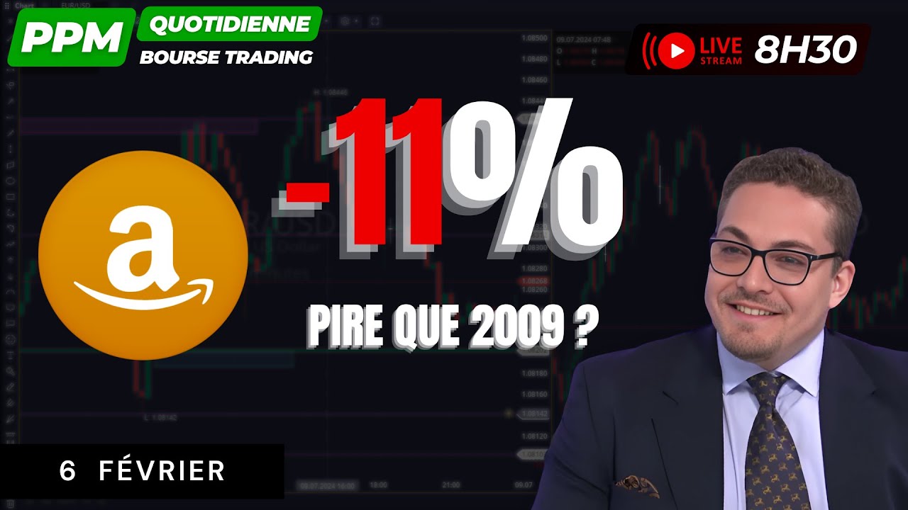 Ch&ocirc;mage & AMAZON : le PIRE SIGNAL depuis 2009 ⚠️ | 🔴 LIVE PPM 8H30