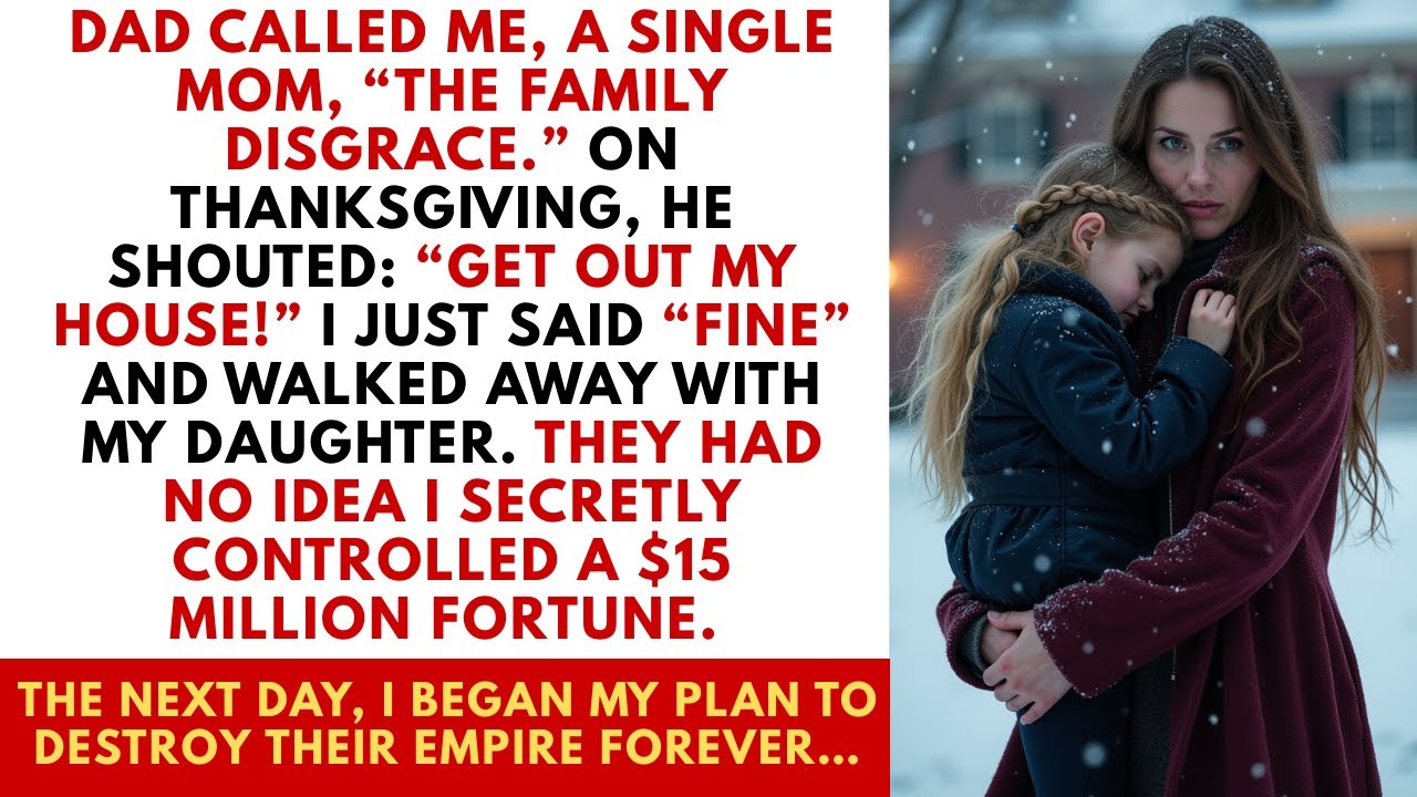 Dad Called Me, a Single Mom, “The Family Disgrace” on Thanksgiving and Kicked Us Into the Blizzard