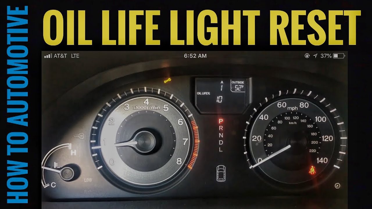 How to Reset the Oil Life Light on a 2011-2016 Honda Odyssey